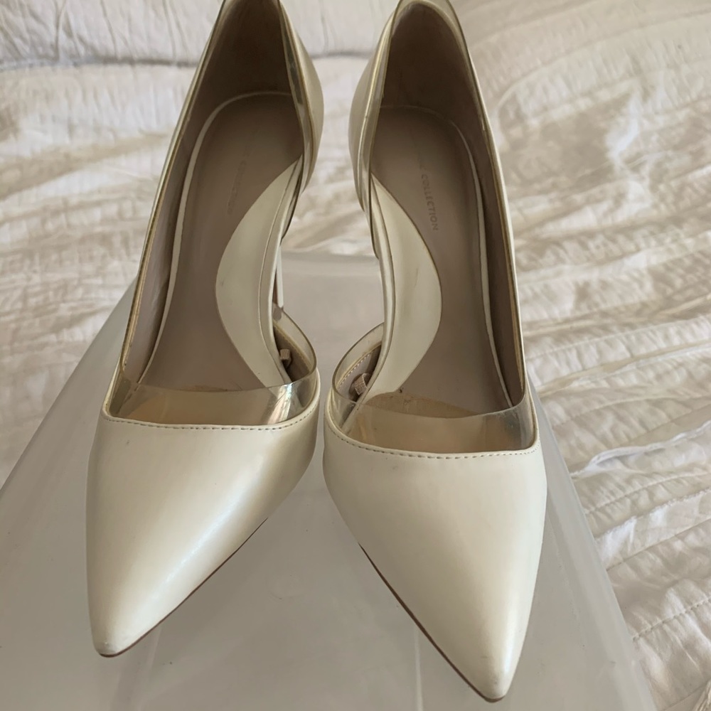 Zara white pumps